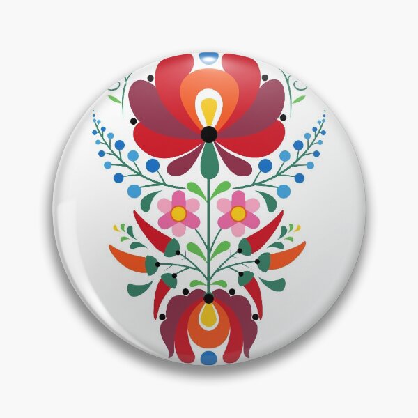 Item preview, Traditional Style Hungarian Flowers Design on White designed and sold by BuickRasDesign.