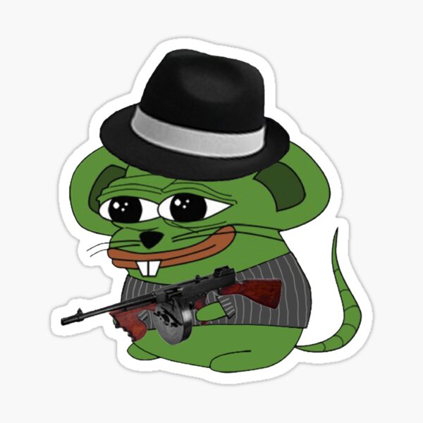 Pepega with Gun Sticker for Sale by renukabrc