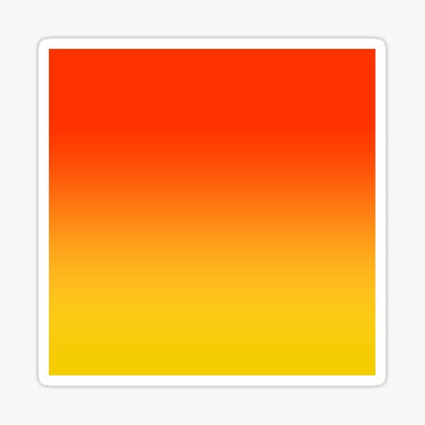 OMBRE GRADIENT ORANGE RED AND YELLOW ONE OF 100 CHIC OMBRE 2 TONE DESIGNS ON OZCUSHIONS Sticker