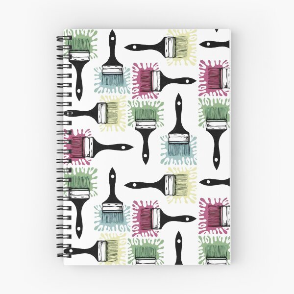 Item preview, Brush Splat Quartet - Muted - original linocut design and print designed and sold by PixelPalmer.