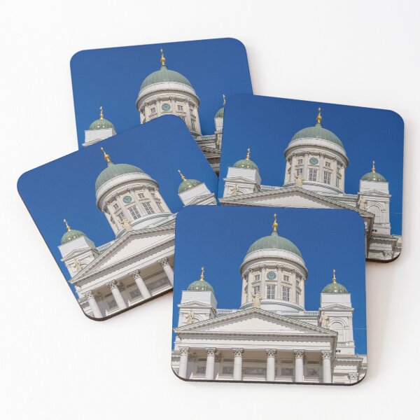 Item preview, Main entrance to white Helsinki Cathedral designed and sold by lena-maximova.