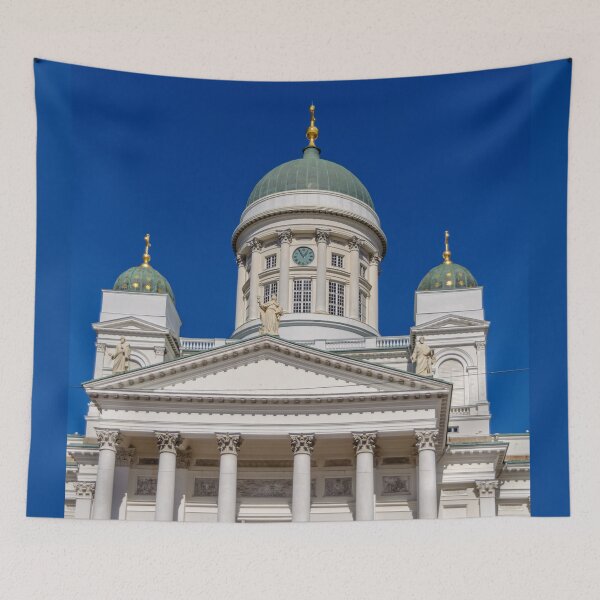 Item preview, Main entrance to white Helsinki Cathedral designed and sold by lena-maximova.