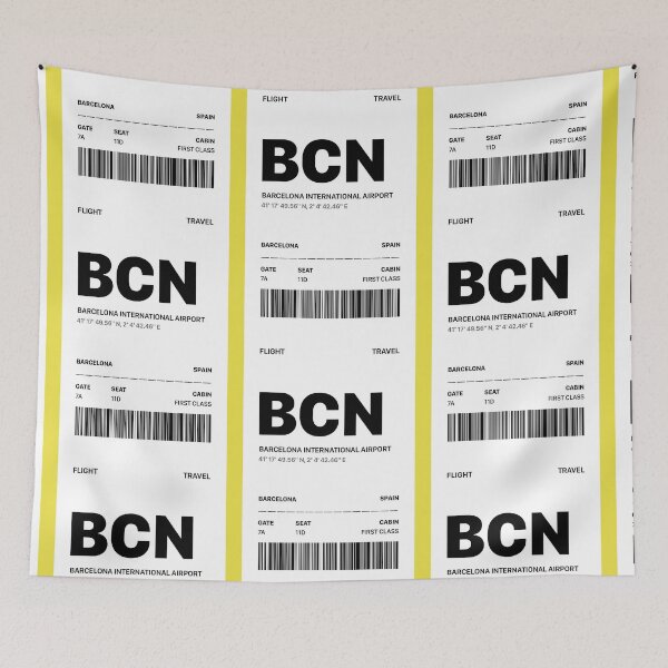 Item preview, Barcelona International Airport Boarding Pass | BCN designed and sold by Wallpacas.
