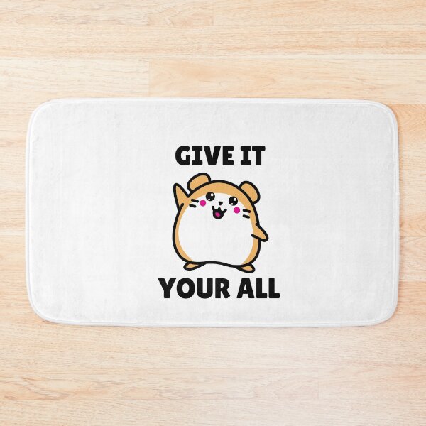 Item preview, Give It Your All! - kawaii chubby hamster waving designed and sold by GLwithUs.