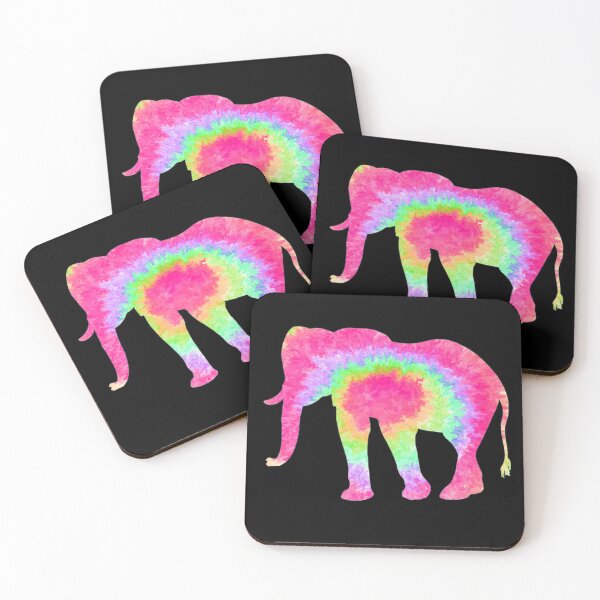 Artikelvorschau, Tie Dye Elefant - Krawatte gefärbt entworfen und verkauft von 1DaisyChainLane.