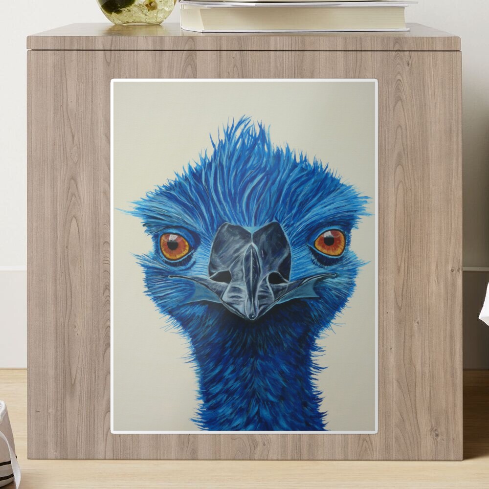 Punk blue emu bird Greeting Card for Sale by Julie Matthews