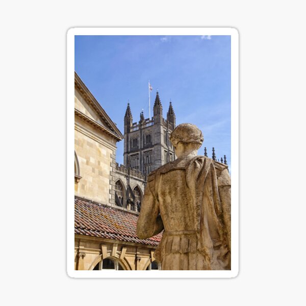Ceasar at the Roman baths in Bath Sticker