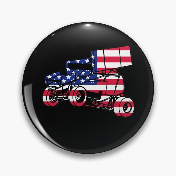Item preview, Bright and Bold Sprint Car American Flag Dirt Track Racing designed and sold by Ginger217.