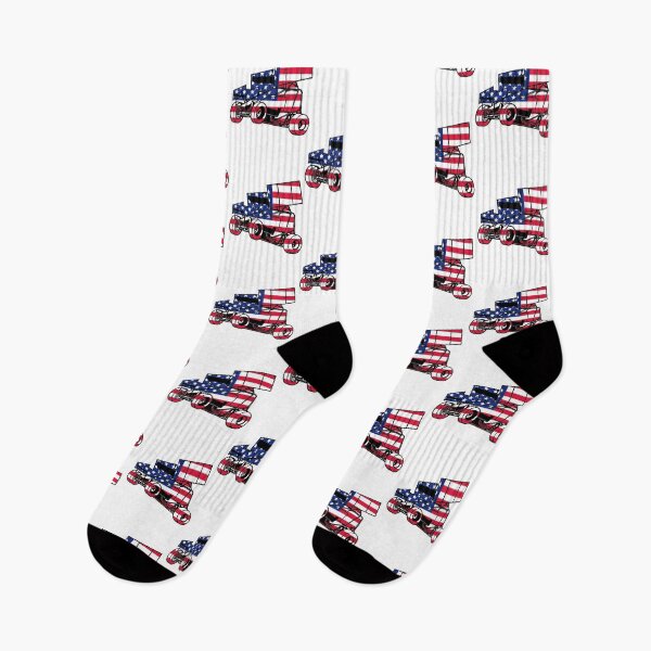 Item preview, Bright and Bold Sprint Car American Flag Dirt Track Racing designed and sold by Ginger217.