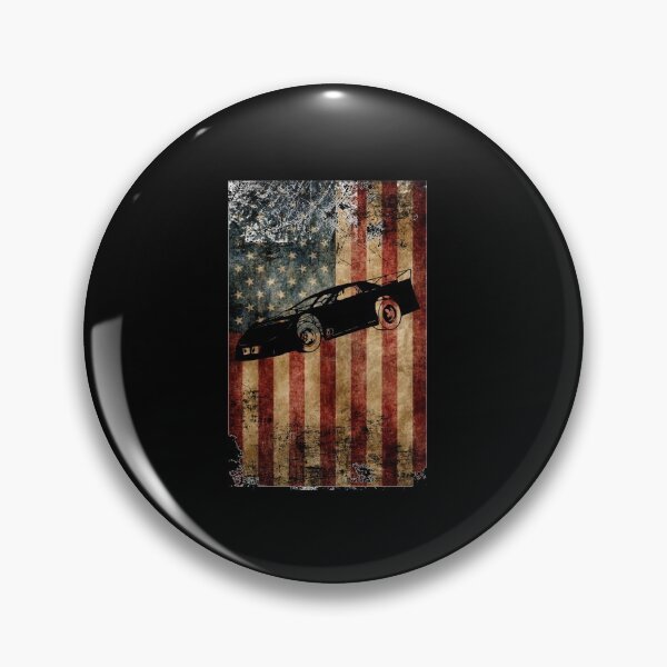 Item preview, Dirt Late Model American Flag Car Dirt Track Racing designed and sold by Ginger217.
