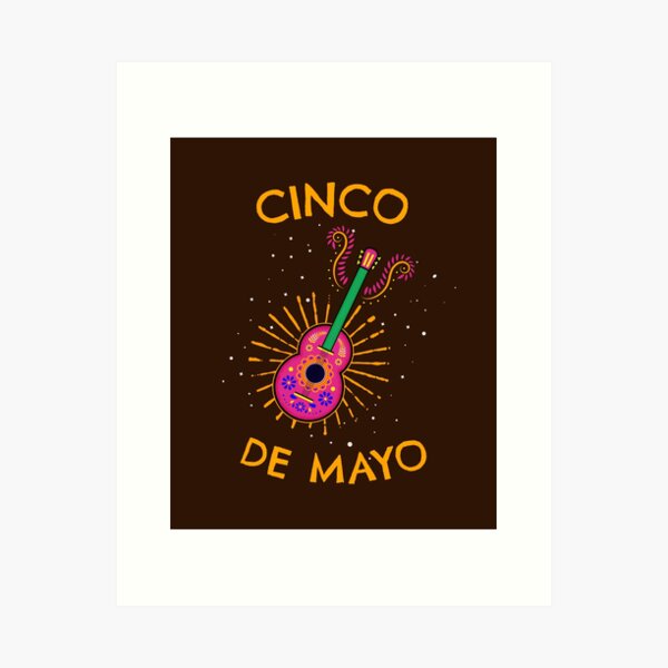 Aperçu de l'œuvre Guitare mexicaine Cinco De Mayo créée et vendue par Web CreationsNL.