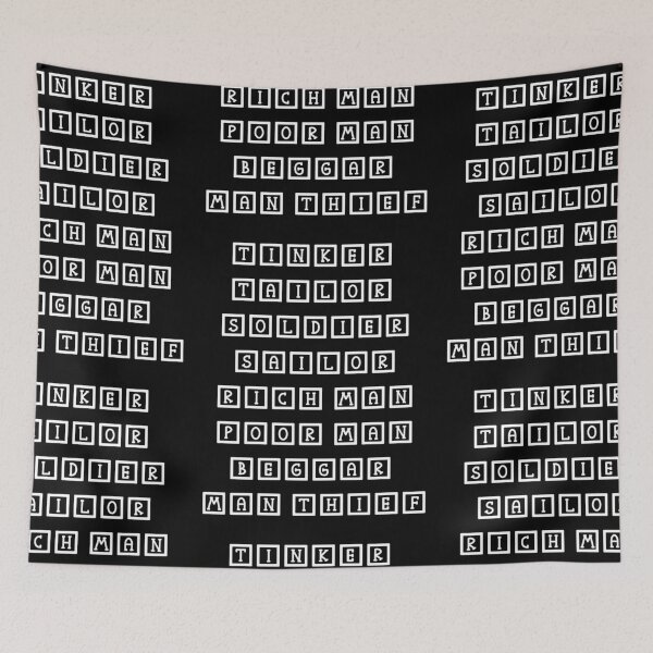Item preview, Tinker tailor  solder,sailor,rich man,poor man,beggar man,thief designed and sold by amy greaves.