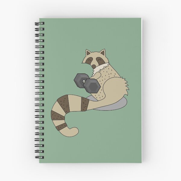 Item preview, racoon with dumbbell doing biceps curls designed and sold by TrueType.