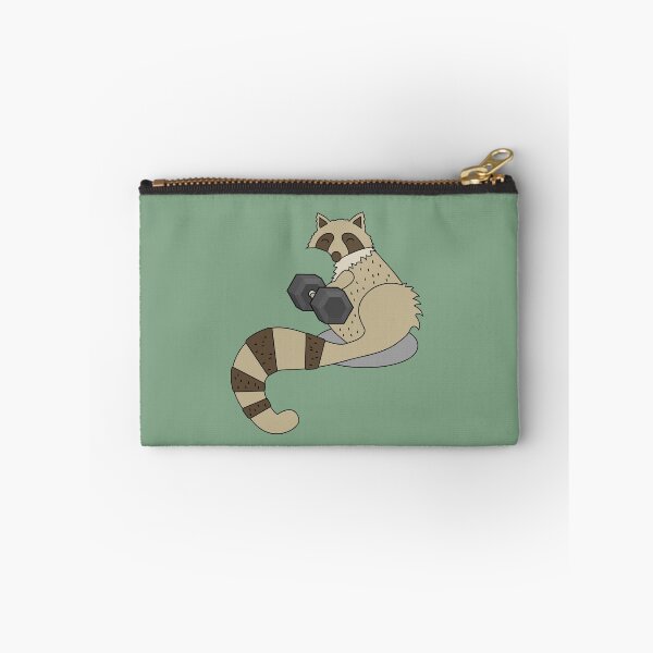 Item preview, racoon with dumbbell doing biceps curls designed and sold by TrueType.