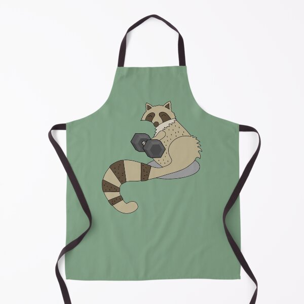 Item preview, racoon with dumbbell doing biceps curls designed and sold by TrueType.