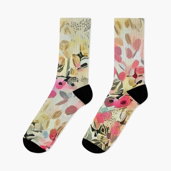 Item preview, Floral pattern with pink and cream flowers on a light watercolor cool cute Mask designed and sold by Collagedream.
