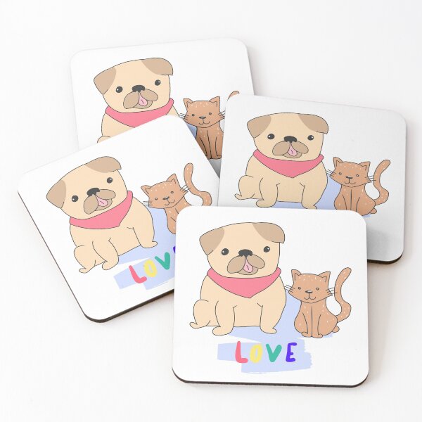 Item preview, Cat and Dog Love designed and sold by kindtoearth.