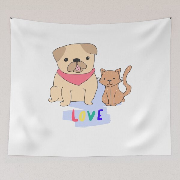 Item preview, Cat and Dog Love designed and sold by kindtoearth.