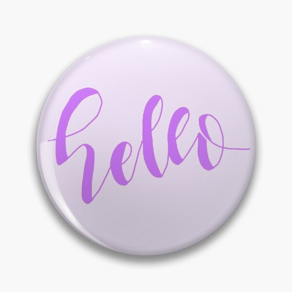 Item preview, HELLO CALLIGRAPHY (purple) designed and sold by Sticker Studio.