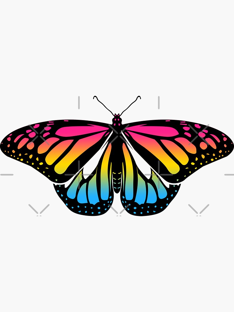 Pansexual Pride Butterfly Sticker For Sale By Brenda Lee Redbubble 