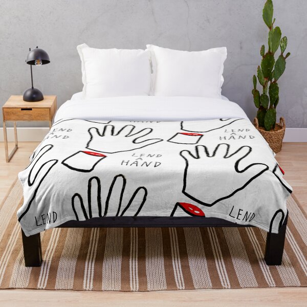 Item preview, LEND A HAND - arte lineal original en papel designed and sold by PixelPalmer.