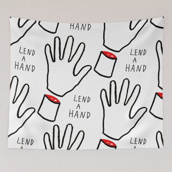 Item preview, LEND A HAND - original line art on paper designed and sold by PixelPalmer.