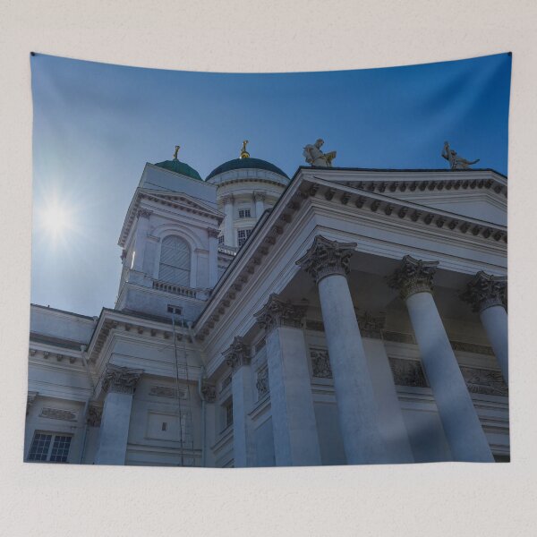 Item preview, Entrance to white Helsinki Cathedral designed and sold by lena-maximova.