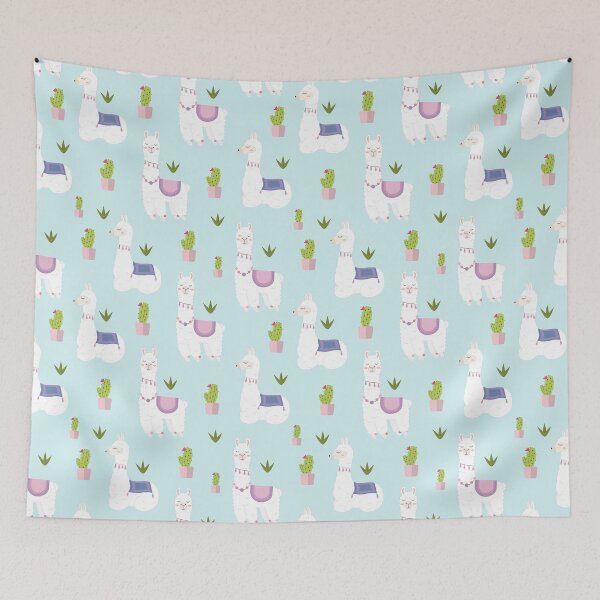 Item preview, Baby blue LLama pattern  designed and sold by artasard.