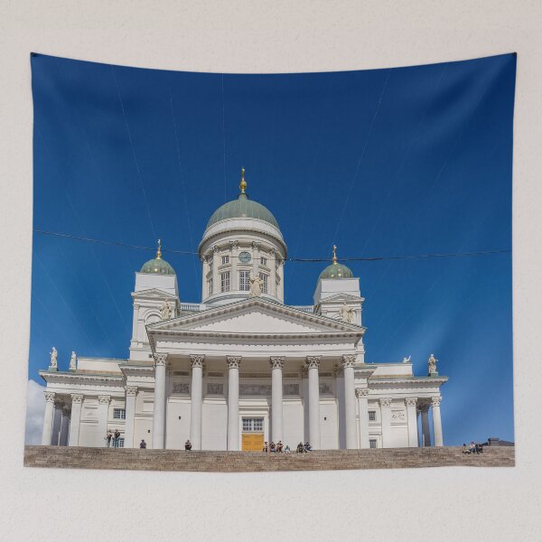 Item preview, Main entrance to white Helsinki Cathedral designed and sold by lena-maximova.