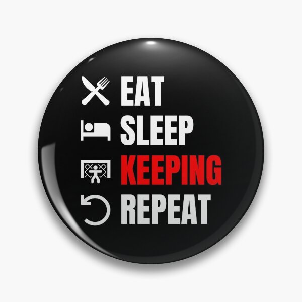 Artikelvorschau, Eat Sleep Keeping Repeat Red entworfen und verkauft von Web CreationsNL.