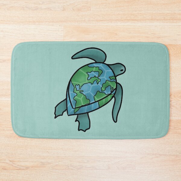 Item preview, Sea turtle bearing world map on its shell designed and sold by HeatherPhn.