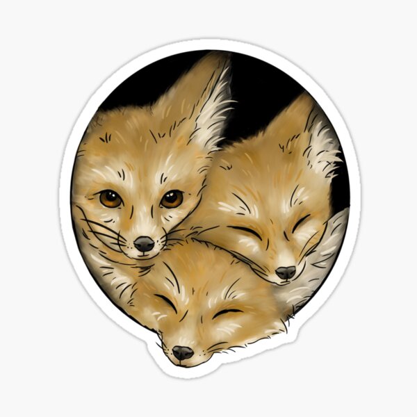 Item preview, Fennec foxes in a hole designed and sold by Milanicole.