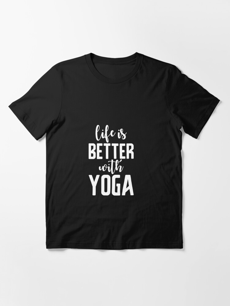 Life Is Better With Yoga Printed T-Shirt - Red - XL-42