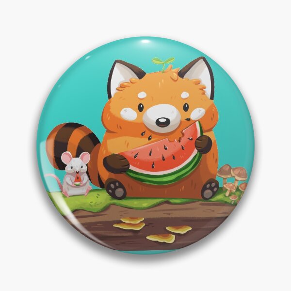 Item preview, Red Panda and Rat Eating Watermelon designed and sold by Pameloo.