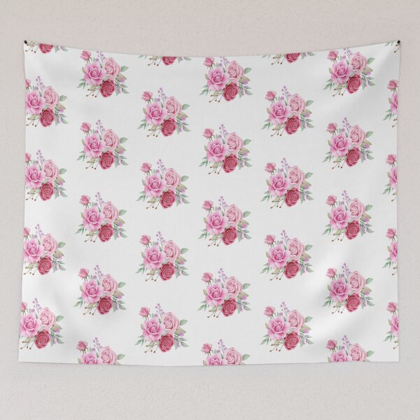 Item preview, Floral pattern. Beautiful red and pink flower pattern in white background.  designed and sold by docferds.