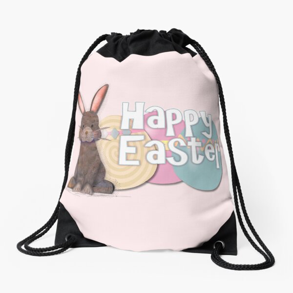 Adorable Easter Watercolor Rabbit Illustration - Caroline Laursen Original Drawstring Bag