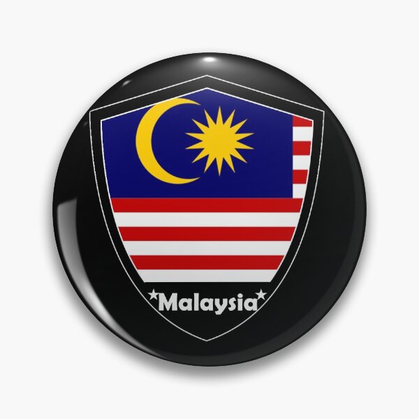 Artikelvorschau, Malaysia Flaggenabzeichen entworfen und verkauft von Gina-Driada.