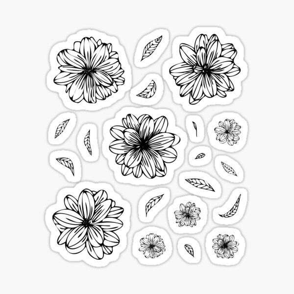 Contour drawing of a dahlia flower Vector isolated clipart Minimal  monochrome handdrawn botanical design Stock Vector Image  Art  Alamy