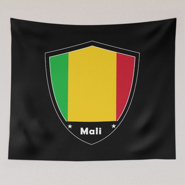 Item preview, Mali Flag Badge designed and sold by Gina-Driada.