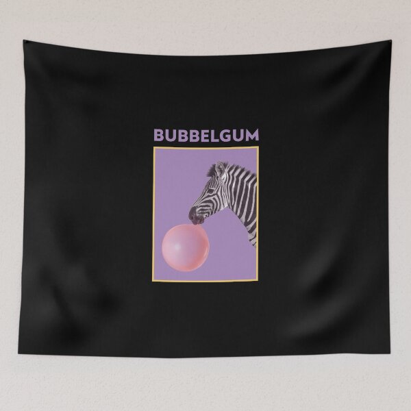 Item preview, Aesthetic Zebra chewing on Bubblegum - violet designed and sold by GLwithUs.