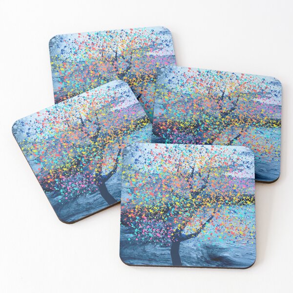 Item preview, Rainbow tree with multicolored paint splashes designed and sold by Le-tee-shop.