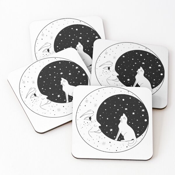 Item preview, Cat on the Moon designed and sold by SimonWoodsArt.