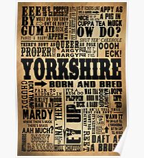 VINTAGE YORKSHIRE SAYINGS Poster