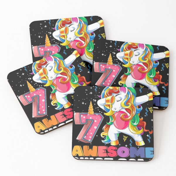 Item preview, Awesome Dabbing Unicorn Birthday 7 Year Old designed and sold by Kingpoew.