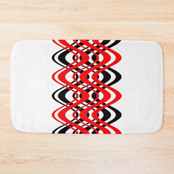 Item preview, WAVES PATTERN - OP-ART. RED, BLACK,WHITE designed and sold by 5hertz.