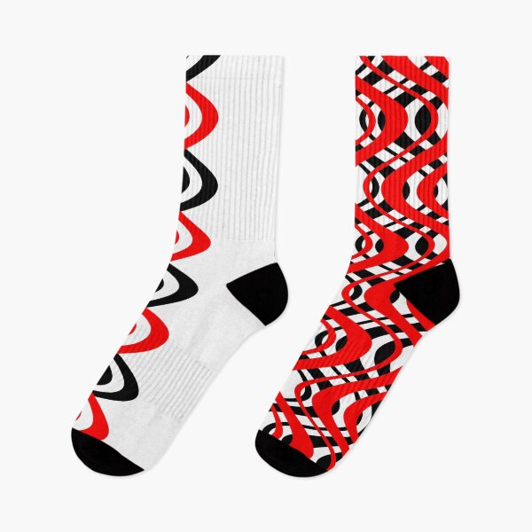 Item preview, WAVES PATTERN - OP-ART. RED, BLACK,WHITE designed and sold by 5hertz.