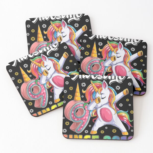 Item preview, Awesome Dabbing Unicorn Birthday 9 Year Old designed and sold by Kingpoew.