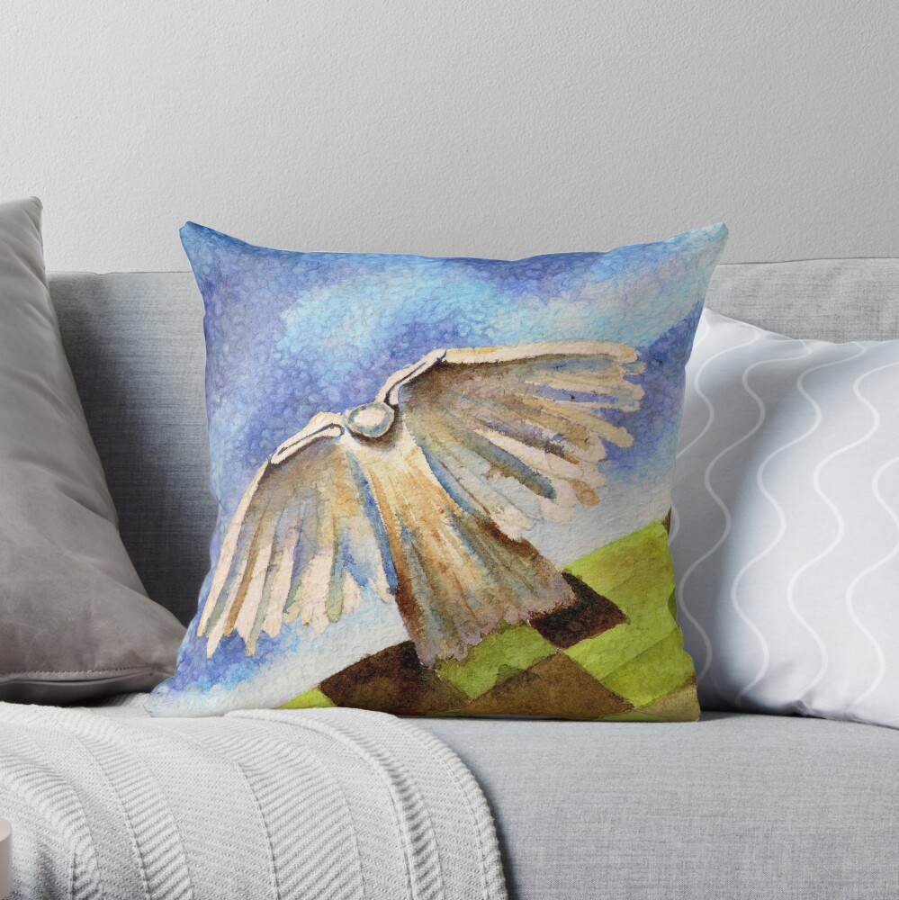 Angel on High Throw Pillow