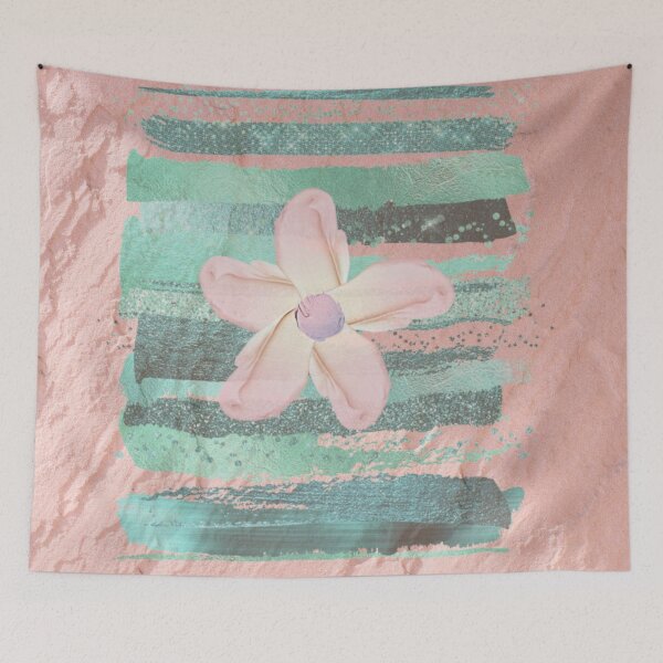 Item preview, Ornate flower on a pink plastered wall designed and sold by Ninaeva.