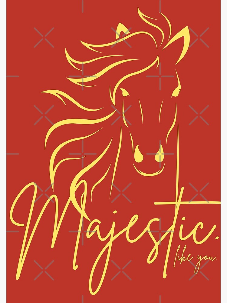 Thumbnail 3 of 3, Journal, Red Yellow "Majestic ... like you" Horse designed and sold by DesignsbyEH.